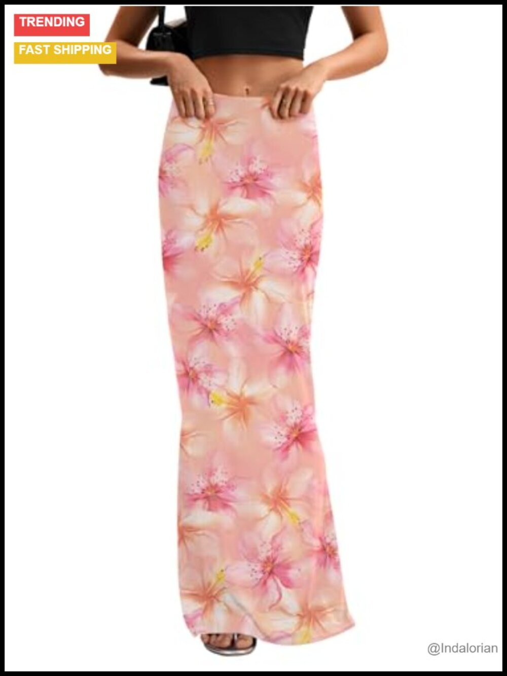 High Waist Elastic Flare Bodycon Slim Maxi Skirt